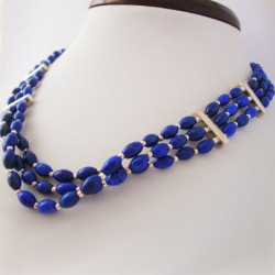 Necklace "Lapis lazuli Teardrops"