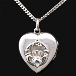 Locket Pendant "Claddagh Heart"