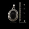 Pendant "Braided" Oval Onyx