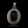 Pendant "Braided" Oval Onyx