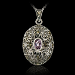 Locket Pendant "Princess Penelope" Marcasite