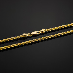 Twisted Rope 18k gold plated 925 Sterling Silver Chain Necklace