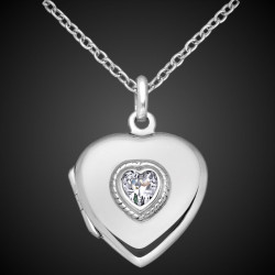 Heart Locket Pendant "Joined Hearts"