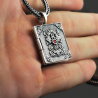 "Livre sacré" Reliquaire pendentif porte photo argent pour homme