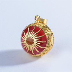 Pregnancy Bola pendant, Angel caller, Angel bell big " Sunshine Red"