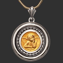 Angel of Raphael Gold Plated Locket