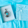 Amazonite "Catherine la Grande" pendentif porte-photo en argent massif 925