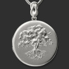 Sablé Arbre de vie pendentif médaillon porte photo qui s'ouvre, Pendentif cassolette, reliquaire  en argent