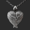 "Archangel Wings" Locket pendant from sterling silver