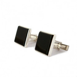 "Square Black Onyx" Cufflinks